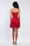 Shop_Deme by Gabriella_Red Micro Solid Tube Neck Shelley Corset Dress _Online_at_Aza_Fashions