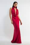 Buy_Deme by Gabriella_Red Satin Plain Deep Cowl Cathy Backless Maxi Dress _at_Aza_Fashions