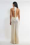 Shop_Deme by Gabriella_Ivory Satin Plain High Cowl Shannyn Backless Maxi Gown _at_Aza_Fashions