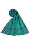 Buy_Shingora_Green Striped Ojasvi Pattern Stole_Online_at_Aza_Fashions