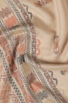 Shop_SHINGORA_Beige Geometric Bold Work Stole _Online_at_Aza_Fashions