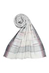 Buy_Shingora_Off White Stripe Woven Pattern Fauzia Wool Shawl _Online_at_Aza_Fashions