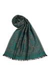 Buy_Shingora_Green Blossom Flora Woven Stole_Online_at_Aza_Fashions