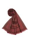 Buy_Shingora_Maroon Embroidery Regal Woolen Floral Woven Shawl _Online_at_Aza_Fashions