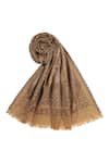 Buy_Shingora_Beige Woven Mirza Geometric Pattern Shawl _Online_at_Aza_Fashions