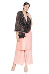 Shingora_Black Siya Wool Woven Stole _Online_at_Aza_Fashions