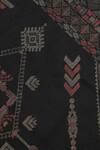 Shingora_Black Siya Wool Woven Stole _at_Aza_Fashions