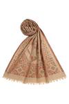 Buy_Shingora_Beige Siya Wool Geometric Pattern Woven Stole _Online_at_Aza_Fashions
