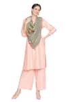 Shingora_Green Shifa Wool Woven Stole _Online_at_Aza_Fashions