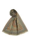 Buy_Shingora_Green Shifa Wool Woven Stole _Online_at_Aza_Fashions