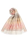 Buy_Shingora_Off White Geometric Stripe Woven Pattern Zoya Wool Shawl _Online_at_Aza_Fashions