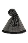 Buy_Shingora_Black Vintage Woven Pattern Jacquard Wool Shawl _Online_at_Aza_Fashions