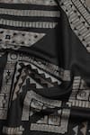 Shop_Shingora_Black Vintage Woven Pattern Jacquard Wool Shawl _Online_at_Aza_Fashions