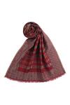 Buy_Shingora_Maroon Calico Fleur Saffiya Art Noveau Woven Stole _Online_at_Aza_Fashions