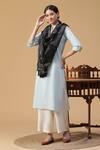 Buy_Shingora_Black Geometric Fleur Tashi Woven Stole _at_Aza_Fashions