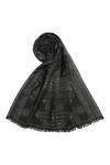 Buy_Shingora_Black Geometric Fleur Tashi Woven Stole _Online_at_Aza_Fashions
