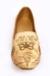 Shop_Aryavir Malhotra_Beige Hand Embroidered Floral Handwork Juttis _Online_at_Aza_Fashions