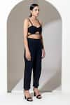 Buy_KUSMI_Black 100% Handwoven Cotton Embroidered Sequin Sweetheart Bralette _Online_at_Aza_Fashions