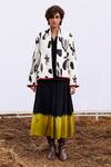 Buy_Kharakapas_Off White Cotton Mul Lino Print Jacket _at_Aza_Fashions