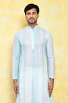 Buy_Arihant Rai Sinha_Blue Kurta Georgette Embroidered Mirror And Dhoti Pant Set _Online_at_Aza_Fashions