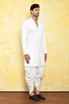 Arihant Rai Sinha_Off White Kurta Georgette Abstract Pattern And Dhoti Pant Set _at_Aza_Fashions