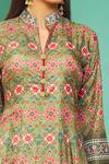 Naintara Bajaj_Green Patola Print Anarkali With Sheer Dupatta _at_Aza_Fashions