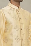 Arihant Rai Sinha_Beige Chanderi Silk Kurta And Embroidered Diamond Set _at_Aza_Fashions