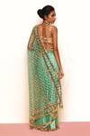 Shop_Papa Don't Preach_Green Tulle Vivien Sequin Applique Work Pre-stitched Saree With Blouse _at_Aza_Fashions