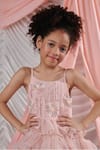 Shop_LITTLEENS_Pink Vortex Embellished Mirabella Sequin Florence Bloom Ruffle Dress _Online_at_Aza_Fashions