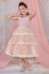 Buy_LITTLEENS_Pink Vortex Embellished Sequins Alessia 3d Iris Fleur Dress 