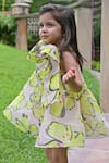 Buy_JANYAS CLOSET_Beige Organza Printed Flower Dress _Online_at_Aza_Fashions