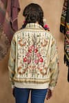 NYARO_Multi Color Cotton Yard Dyed Woven Stripe High Neck Jacket  _Online_at_Aza_Fashions