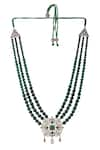 Buy_Cosa Nostraa_Green Embellished Elegant Triple Layered Mala _Online_at_Aza_Fashions