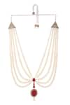 Buy_Cosa Nostraa_White Embellished Pure Power Layered Mala _Online_at_Aza_Fashions