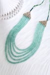 Shop_Cosa Nostraa_Green Embellished Royal Courage Layered Mala _at_Aza_Fashions