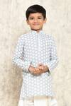 Buy_Petite Pomme_Gray Cotton Embroidery Chikankari Work Kurta And Dhoti Pant Set _Online_at_Aza_Fashions