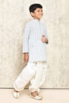 Shop_Petite Pomme_Gray Cotton Embroidery Chikankari Work Kurta And Dhoti Pant Set _Online_at_Aza_Fashions