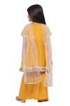 Shop Little Bansi Yellow Cotton, Chiffon Sequins Threadwork Peplum Kurta Sharara Set at Aza Fashions Shop_Little Bansi_Yellow Cotton, Chiffon Sequins Threadwork Peplum Kurta Sharara Set _at_Aza_Fashions