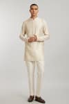 Buy_Bubber Couture_Off White Silk Renato Geometric Print Kurta With Pant _at_Aza_Fashions