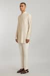 Buy_Bubber Couture_Off White Silk Renato Geometric Print Kurta With Pant _Online_at_Aza_Fashions