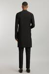Shop_Bubber Couture_Black Cotton Silk Woven Lion Alexio Collar Printed Kurta And Pant Set _at_Aza_Fashions