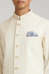 Buy_Bubber Couture_Off White Wool, Cotton Pearls Aurelio Collar Embroidered Sherwani _Online_at_Aza_Fashions