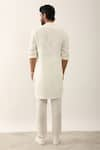 Buy_Son of A Noble Snob_White 100% Linen Plain Alok Panelled Kurta Set  _Online_at_Aza_Fashions