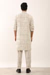Shop Son Of A Noble Snob Ivory 100% Linen Print Tartan Pranav Checks Kurta Set at Aza Fashions Shop_Son Of A Noble Snob_Ivory 100% Linen Print Tartan Pranav Checks Kurta Set _at_Aza_Fashions