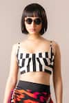 Nupur Kanoi_Multi Color Crepe Digital Printed Stripe Bustier And Lehenga Skirt Set _Online_at_Aza_Fashions