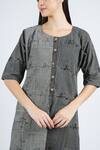 Buy_Banana Labs_Black Cotton Round Neck Hand Block Print Kurta Set 