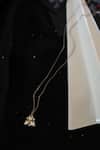 Shop_Do Taara_Silver Plated Polki Embellished Pendant Necklace _at_Aza_Fashions