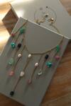 Shop_Do Taara_Multi Color Natural Stone Embellished Necklace _at_Aza_Fashions