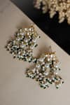 Shop_Do Taara_Gold Plated Kundan Floral Motif Earrings _at_Aza_Fashions