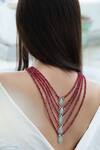 Buy_Do Taara_Red Multi Layered Necklace _at_Aza_Fashions